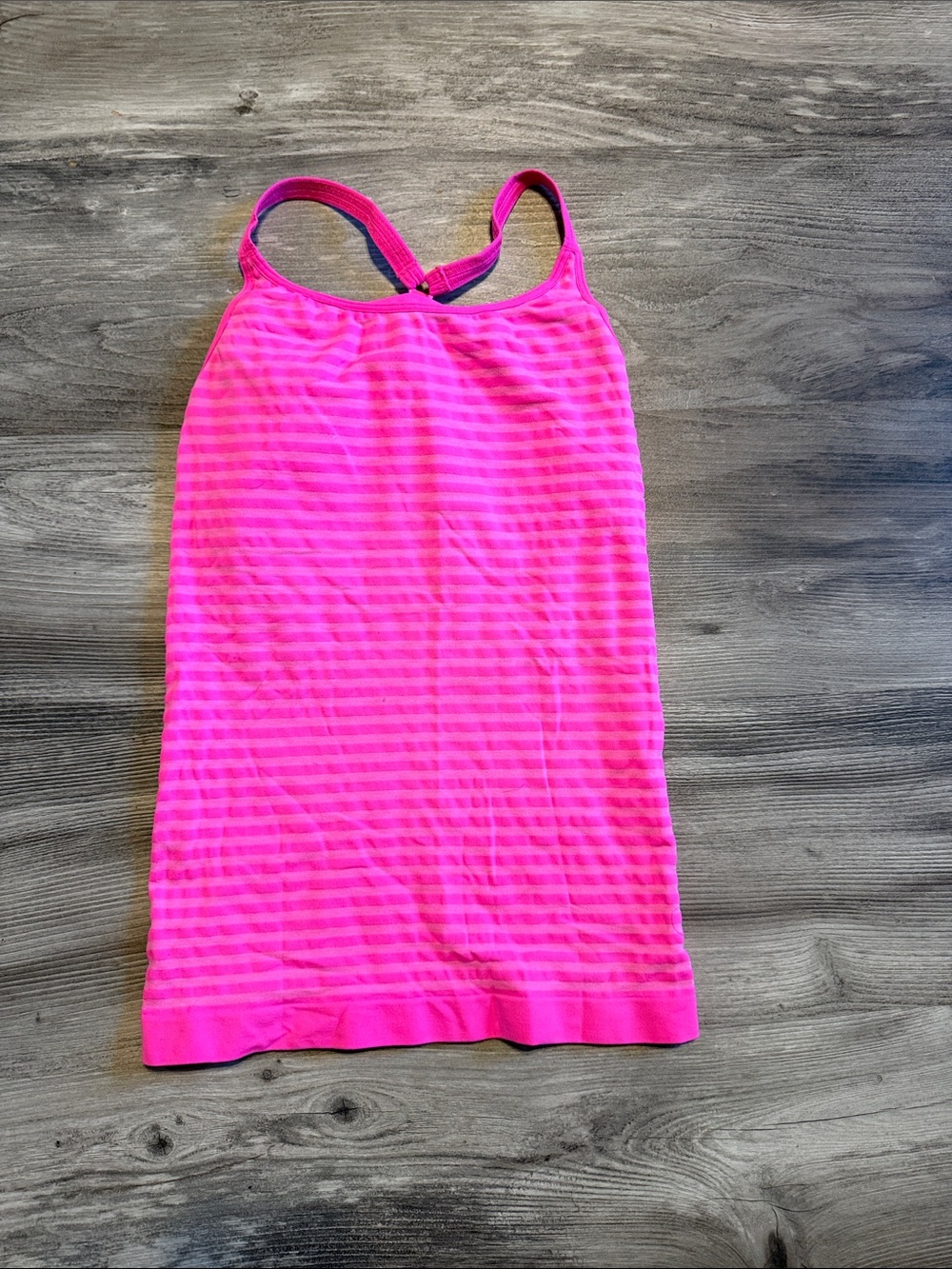 Athleta Hot Pink Striped Tank Top